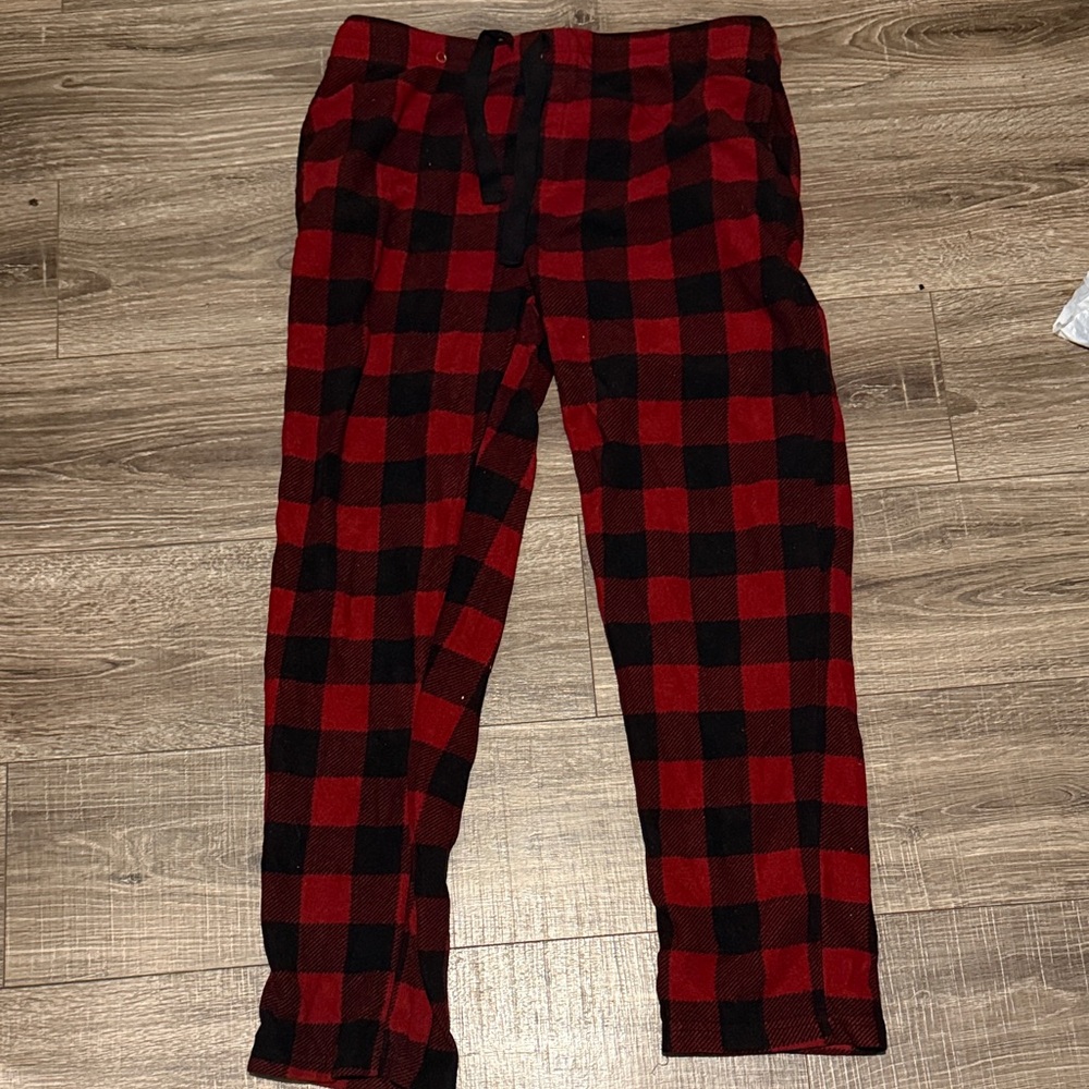 Red and Black Plaid Pants